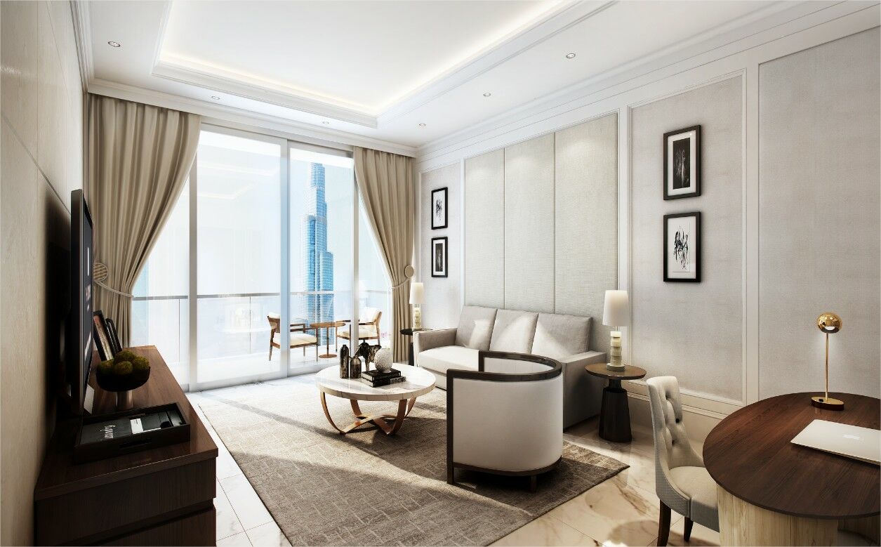 Address Dubai Mall Bagian luar foto A living room