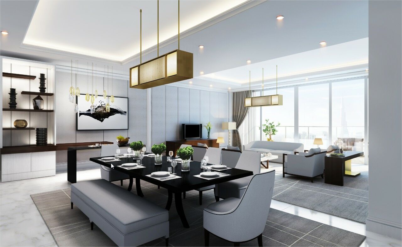 Address Dubai Mall Bagian luar foto 3D interior rendering